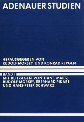 Adenauer Studien I, hrsg. v. Rudolf Morsey u. Konrad Repgen. Adenauer Studien I, hrsg. v. Rudolf Morsey u. Konrad Repgen.